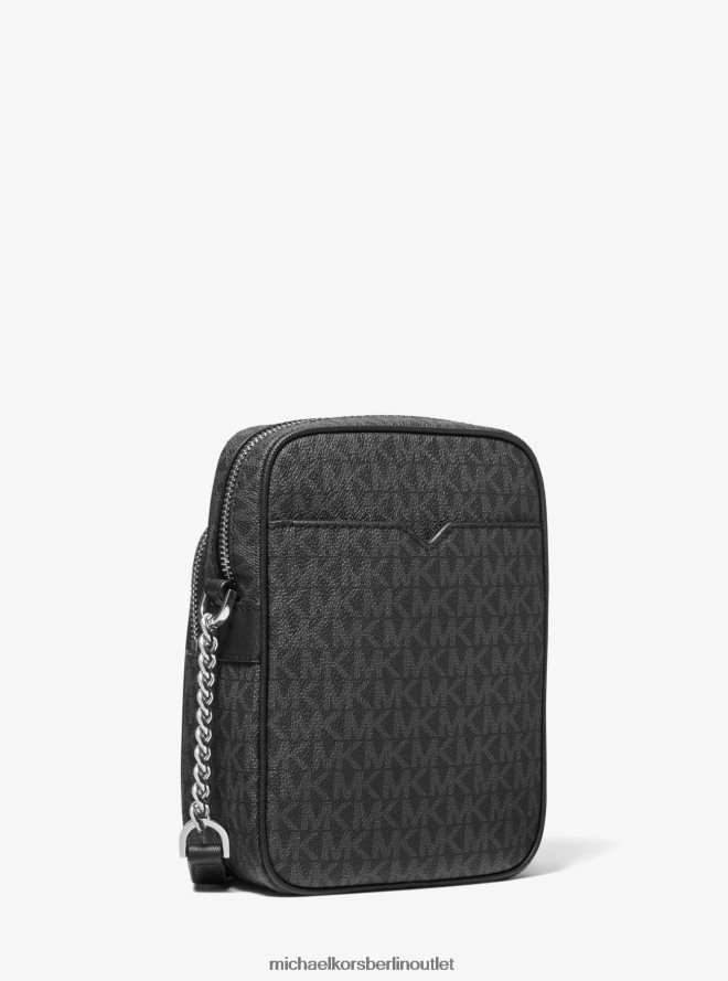 Zubehör de Michael Kors Frauen Jet Set Travel mittelgroße Umhängetasche mit Logo Schwarz 404V221008