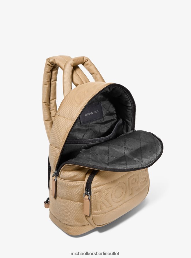 Zubehör de Michael Kors Frauen Kent gesteppte Umhängetasche aus recyceltem Nylon Kamel 404V22787