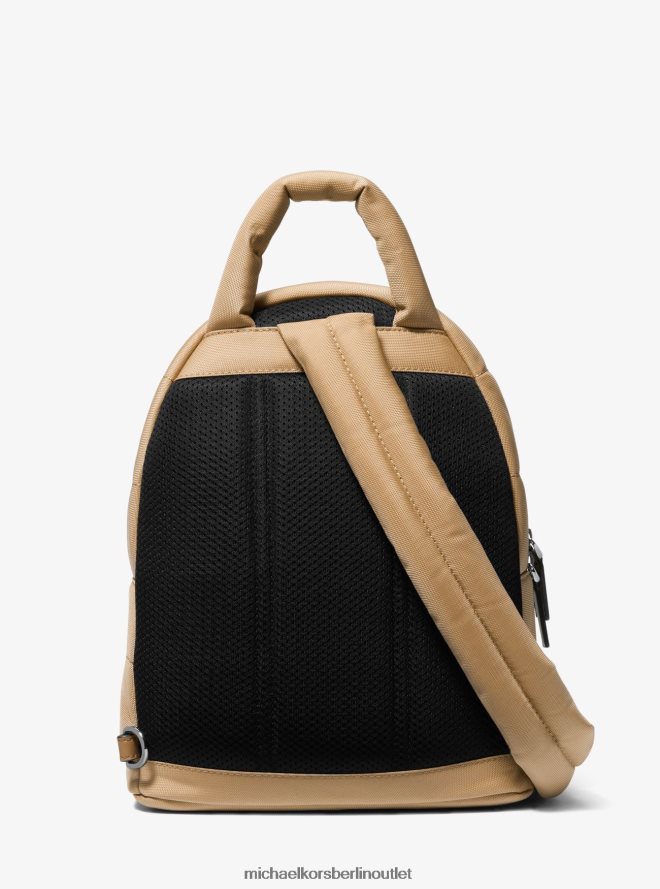 Zubehör de Michael Kors Frauen Kent gesteppte Umhängetasche aus recyceltem Nylon Kamel 404V22787