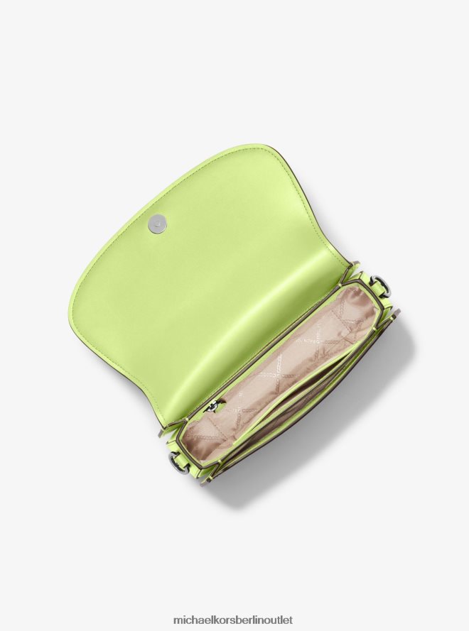 Zubehör de Michael Kors Frauen Mila mittelgroße Umhängetasche aus Leder BRT Limeade 404V22660