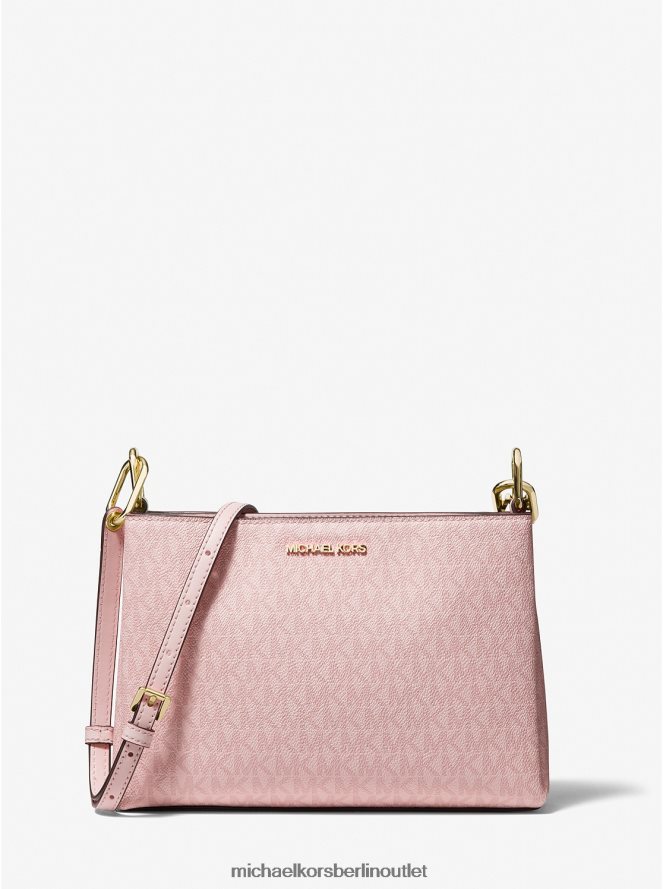 Zubehör de Michael Kors Frauen Mittelgroße Trisha-Umhängetasche mit Logo dunkles Puderrouge 404V22770