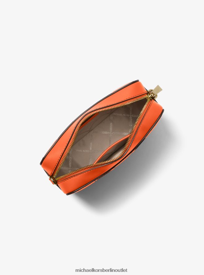 Zubehör de Michael Kors Frauen Mittelgroße Umhängetasche „Ginny“ aus gewebtem Leder optisches Orange 404V22637