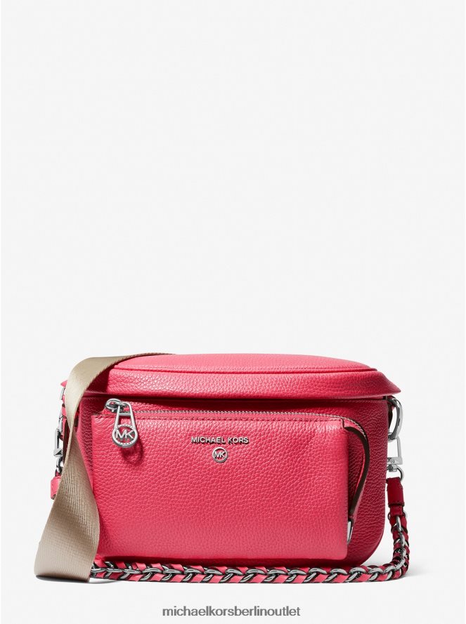 Zubehör de Michael Kors Frauen Mittelgroße Umhängetasche aus gekrispeltem Leder von Slater Geranie 404V22957
