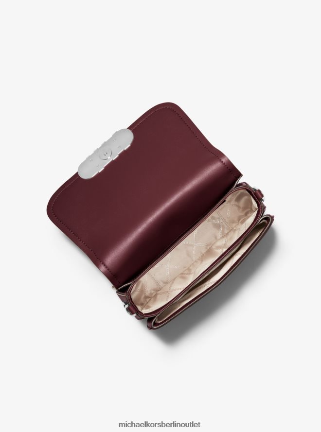 Zubehör de Michael Kors Frauen Mittlere Parker-Umhängetasche aus Leder Merlot 404V22699