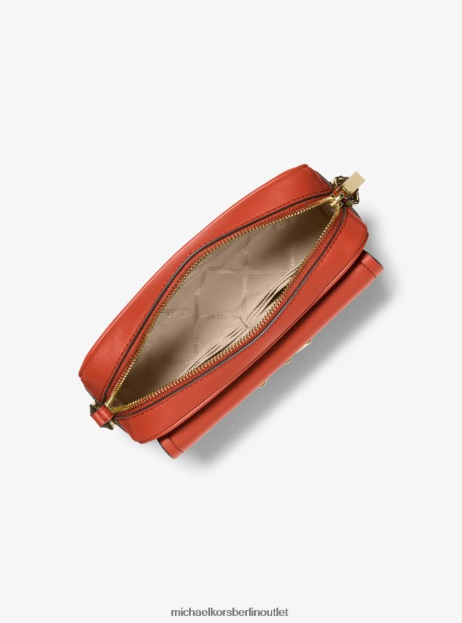 Zubehör de Michael Kors Frauen Mittlere Umhängetasche aus Leder von Parker tiefes Orange 404V22698