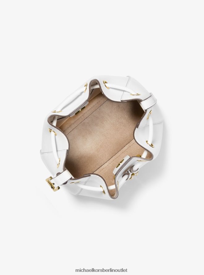 Zubehör de Michael Kors Frauen Phoebe kleine Beuteltasche aus Kunstleder Optik weiß 404V22902