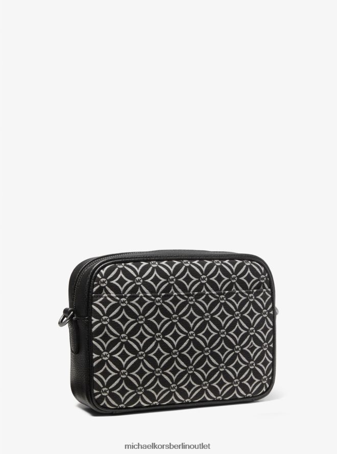 Zubehör de Michael Kors Frauen Umhängetasche aus Jacquard mit Hudson-Logo schwarz/hellcreme 404V22818