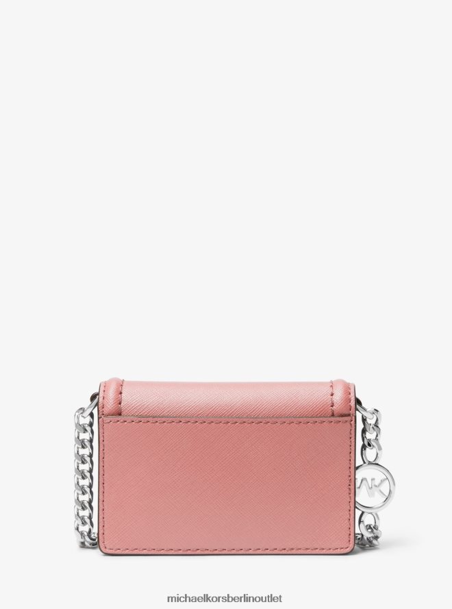 Zubehör de Michael Kors Frauen Umhängetasche aus Jet-Set-Micro-Saffiano-Leder mit Umschlag Primel 404V22736