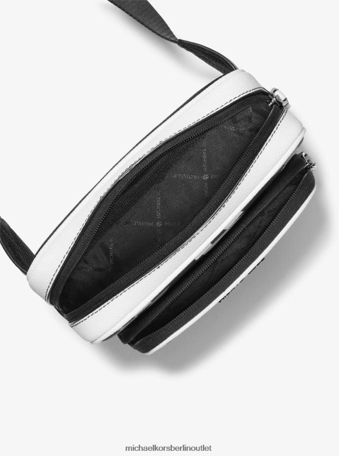 Zubehör de Michael Kors Frauen Umhängetasche mit Cooper-Grafiklogo schwarze Kombination 404V22804