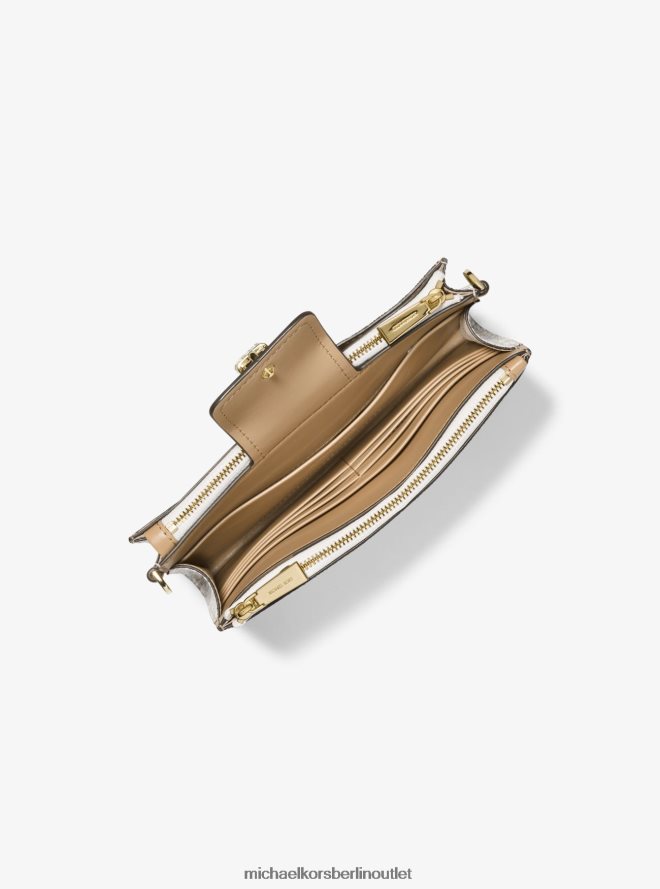 Zubehör de Michael Kors Frauen Umhängetasche mit kleinem Ruby-Logo Kamel 404V22734