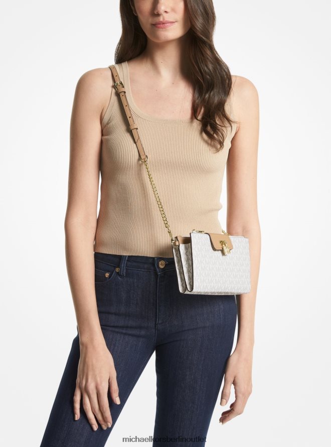 Zubehör de Michael Kors Frauen Umhängetasche mit kleinem Ruby-Logo Kamel 404V22734