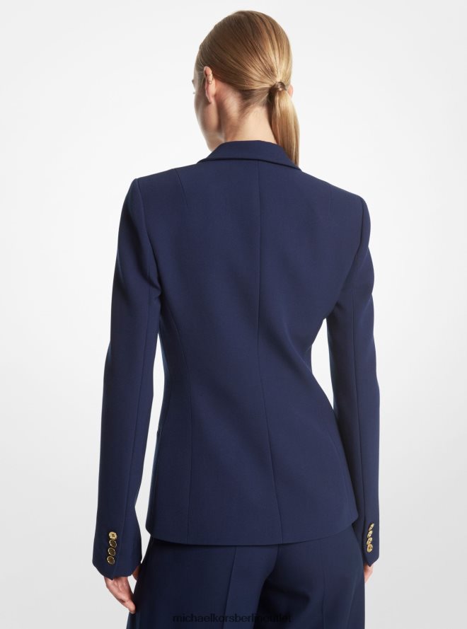 Kleidung de Michael Kors Frauen Wollgabardine-Blazer aus der Kollektion Marine 404V223559