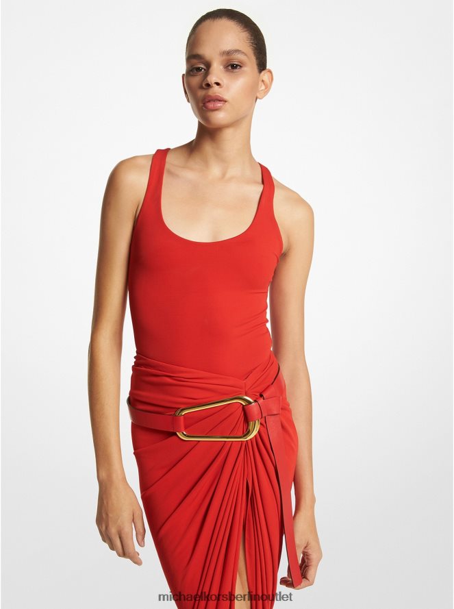 Kleidung de Michael Kors Frauen Kollektion Body aus mattem Jersey Mohn 404V223509