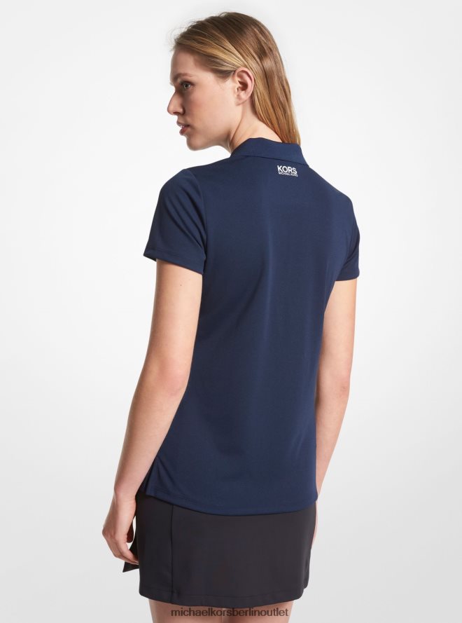Kleidung de Michael Kors Frauen Piqué-Poloshirt mit Golf-Logo Mitternachtsblau 404V22410