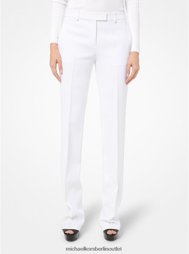 Kleidung de Michael Kors Frauen Kollektion Hansen Doppelkrepp-Zobelhose Optik weiß 404V223711