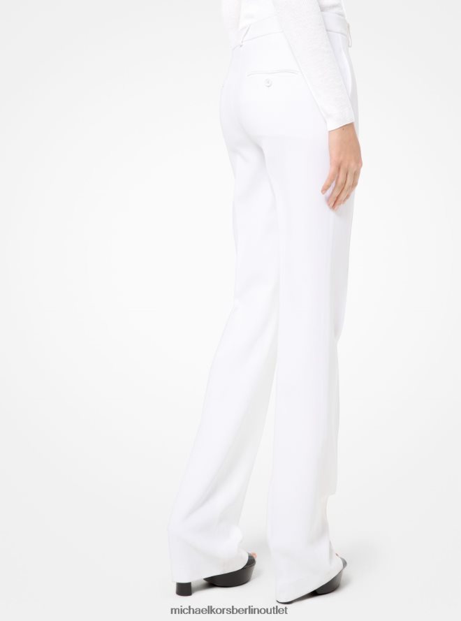 Kleidung de Michael Kors Frauen Kollektion Hansen Doppelkrepp-Zobelhose Optik weiß 404V223711