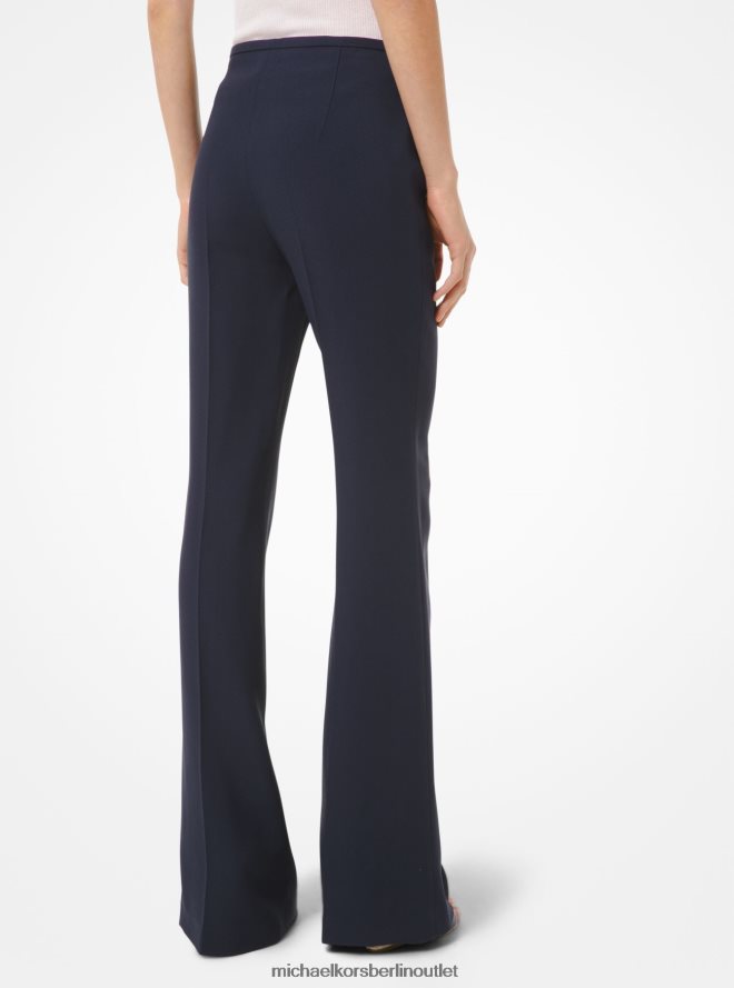Kleidung de Michael Kors Frauen Kollektion: Schlaghose aus doppeltem Crêpe-Sable Mitternacht 404V223725