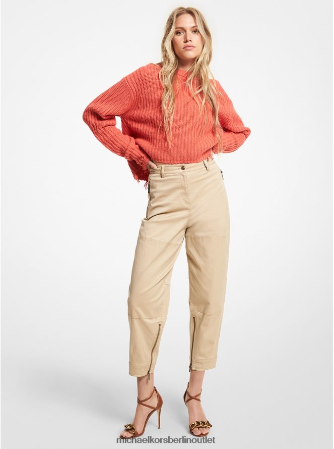 Kleidung de Michael Kors Frauen Cargohose aus Stretch-Baumwolle khaki 404V22508