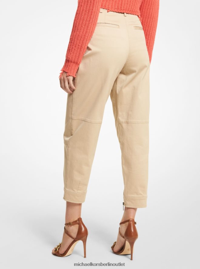 Kleidung de Michael Kors Frauen Cargohose aus Stretch-Baumwolle khaki 404V22508