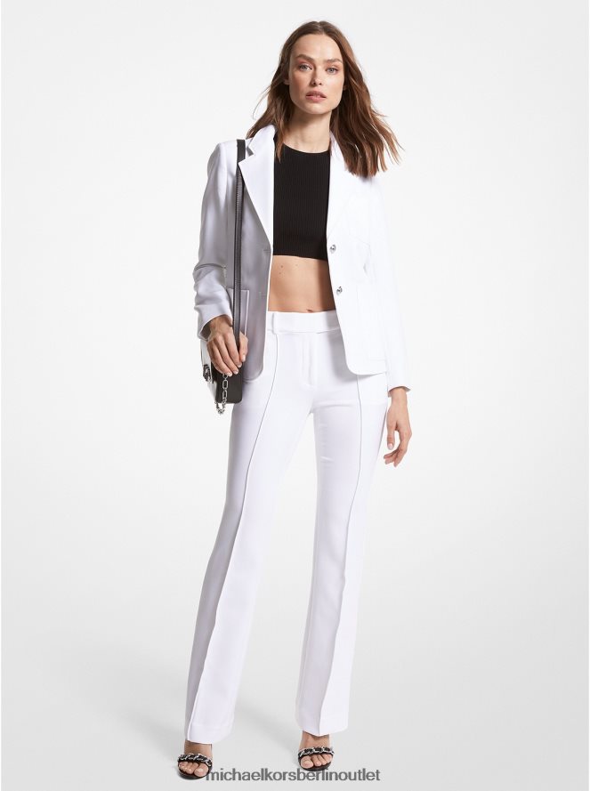 Kleidung de Michael Kors Frauen Gewebte Bootcut-Hose Weiß 404V22494