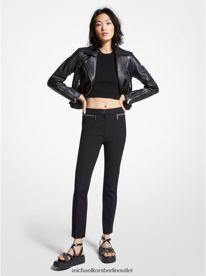 Kleidung de Michael Kors Frauen Hose aus Stretch-Crêpe Schwarz 404V22502