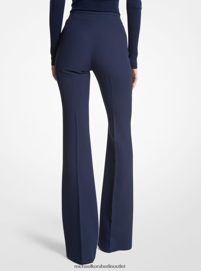 Kleidung de Michael Kors Frauen Kollektion Brooke Double Crêpe Sable Schlaghose Marine 404V223431