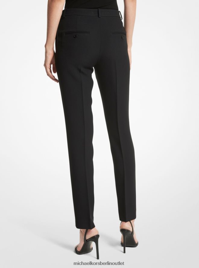 Kleidung de Michael Kors Frauen Kollektion Samantha Double Crêpe Zobelhose Schwarz 404V223507