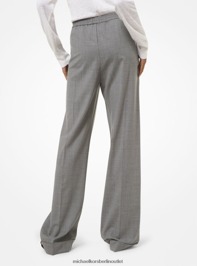 Kleidung de Michael Kors Frauen Pyjama-Hose aus Stretch-Wolle aus der Kollektion Banker grau 404V223741