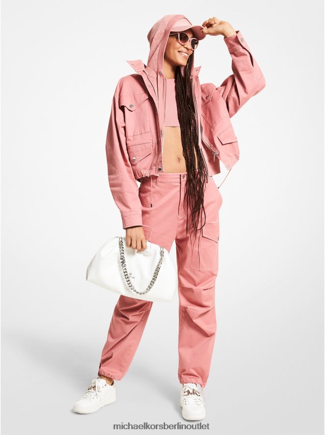 Kleidung de Michael Kors Frauen Anorak aus Bio-Stretch-Baumwolle staubige Rose 404V22334