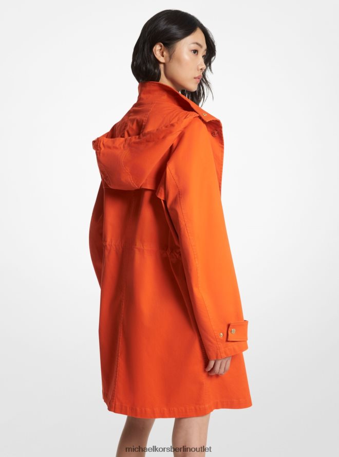 Kleidung de Michael Kors Frauen Anorak aus Stretch-Baumwolle mit Kettenkordel optisches Orange 404V22194