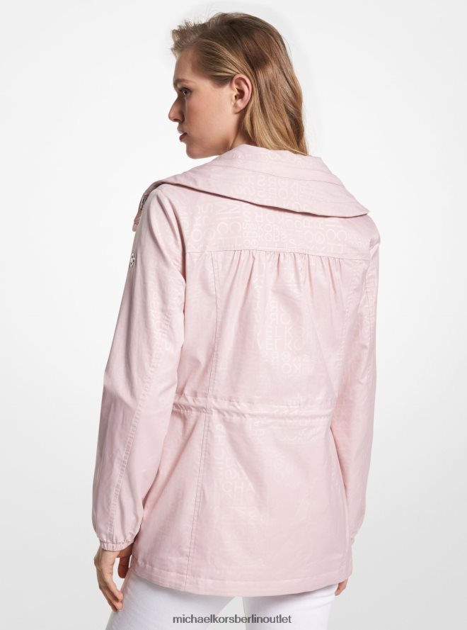 Kleidung de Michael Kors Frauen Gewebter Anorak mit Logo-Print Rosenwasser 404V22212