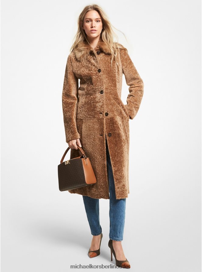 Kleidung de Michael Kors Frauen Mantel aus Lammfell Kamel 404V22327