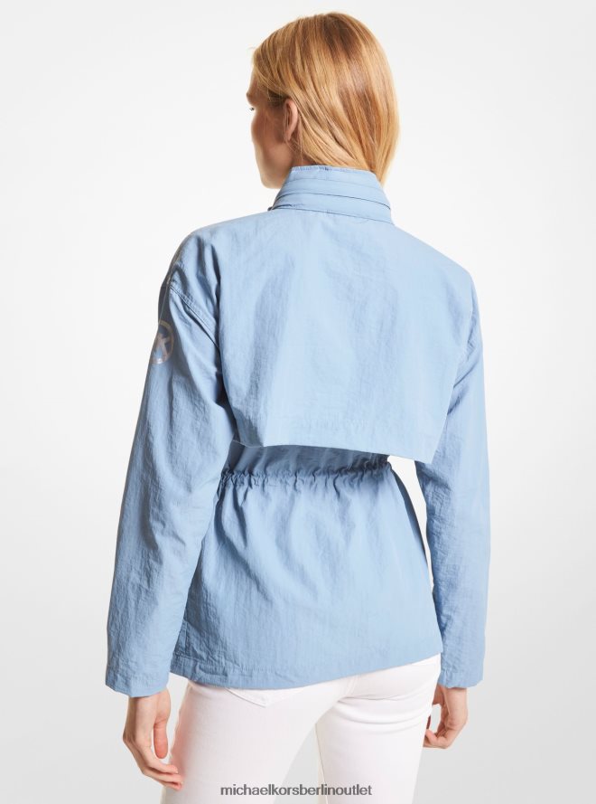 Kleidung de Michael Kors Frauen Packbarer Nylon-Anorak Chambray 404V22266