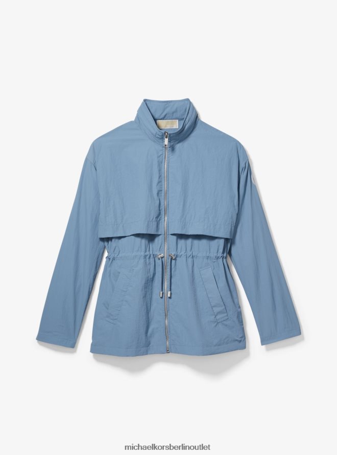 Kleidung de Michael Kors Frauen Packbarer Nylon-Anorak Chambray 404V22266