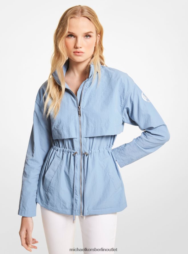 Kleidung de Michael Kors Frauen Packbarer Nylon-Anorak Chambray 404V22266