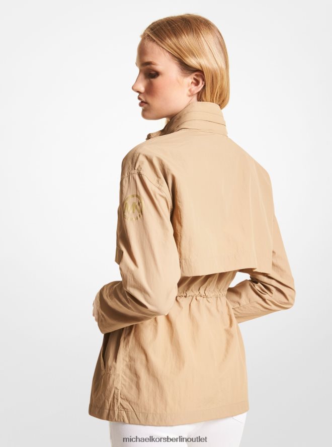Kleidung de Michael Kors Frauen Packbarer Nylon-Anorak khaki 404V22270