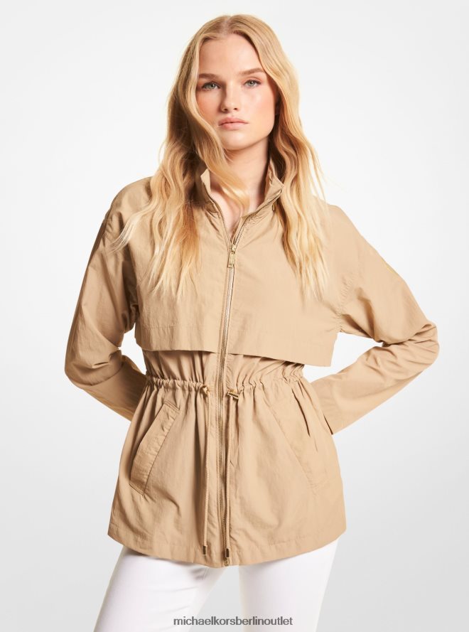Kleidung de Michael Kors Frauen Packbarer Nylon-Anorak khaki 404V22270