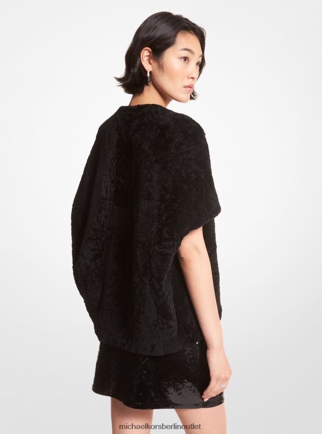 Kleidung de Michael Kors Frauen Shearling-Weste Schwarz 404V22281