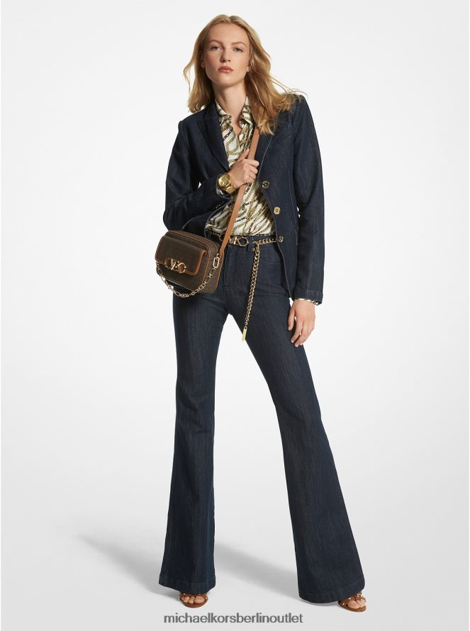 Kleidung de Michael Kors Frauen Stretch-Denim-Blazer spülen 404V22202