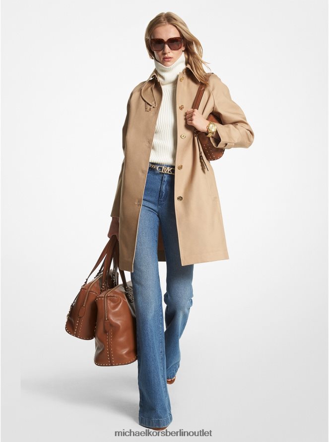 Kleidung de Michael Kors Frauen Trenchcoat aus Baumwolle mit Gürtel khaki 404V22205