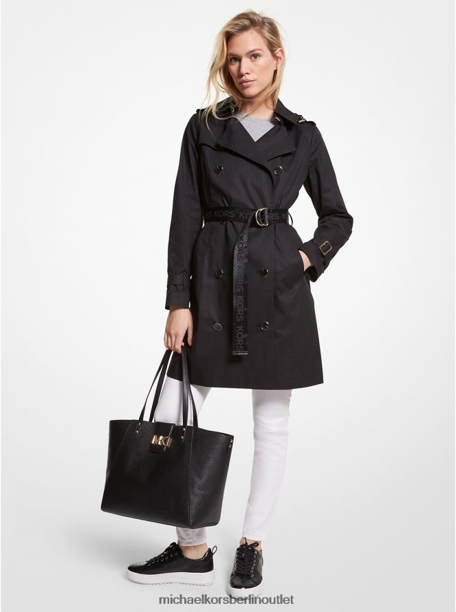 Kleidung de Michael Kors Frauen Trenchcoat aus Baumwollmischung Schwarz 404V22218