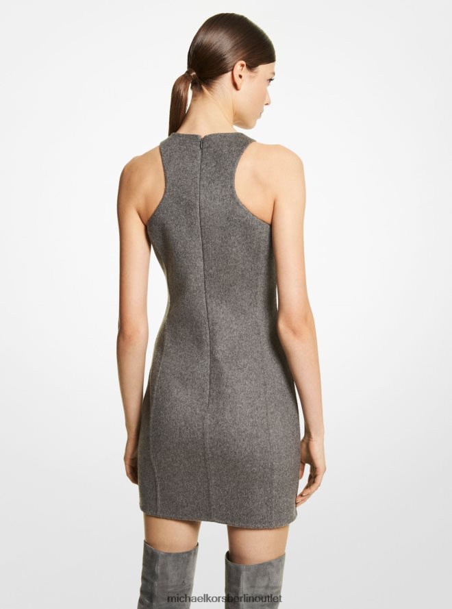 Kleidung de Michael Kors Frauen Kollektion Double-Face-Tankkleid aus Melange-Wolle Banker grau 404V223650
