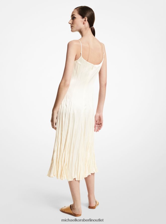 Kleidung de Michael Kors Frauen Kollektion: Slip-Kleid aus Charmeuse-Satin in Panoptik naturfarben 404V223752