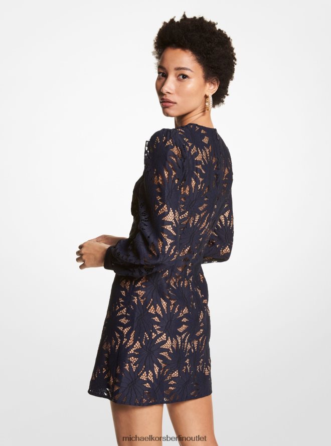 Kleidung de Michael Kors Frauen Minikleid aus Palmenspitze Mitternachtsblau 404V22103