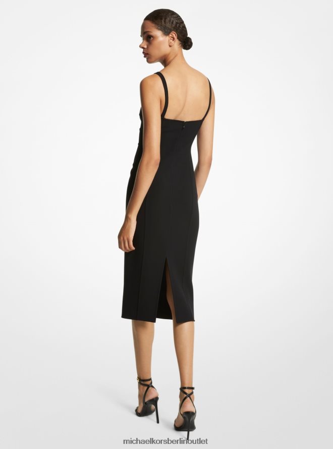 Kleidung de Michael Kors Frauen Slip-Kleid aus Wollstretch-Kollektion aus der Kollektion Schwarz 404V223388