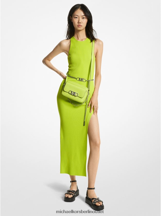 Kleidung de Michael Kors Frauen Tankkleid aus geripptem Stretch-Strick BRT Limeade 404V224