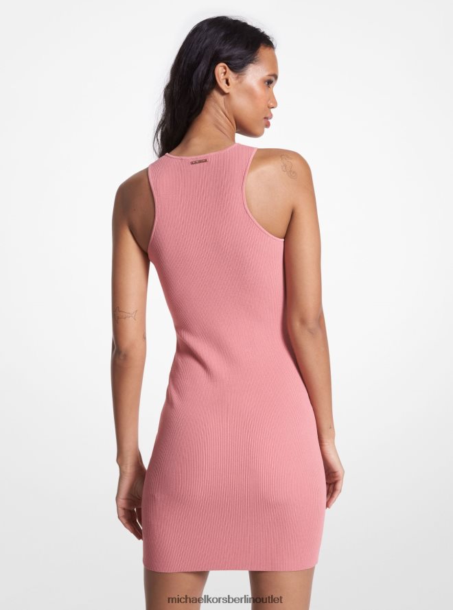 Kleidung de Michael Kors Frauen Tanktop-Kleid aus Rippstrick mit Racerback staubige Rose 404V2260
