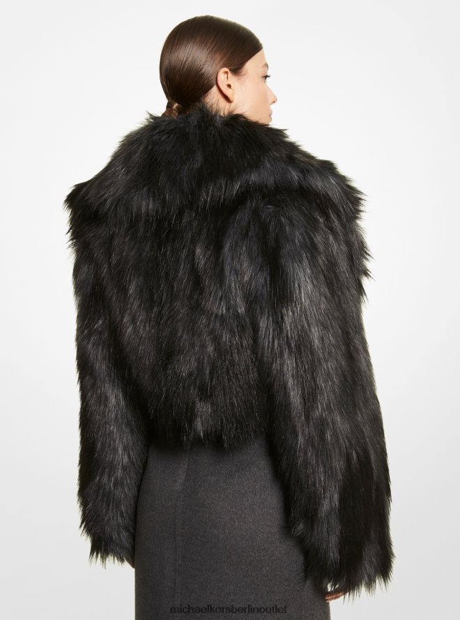 Kleidung de Michael Kors Frauen Kollektion Faux Fox Bolero Holzkohle 404V223651
