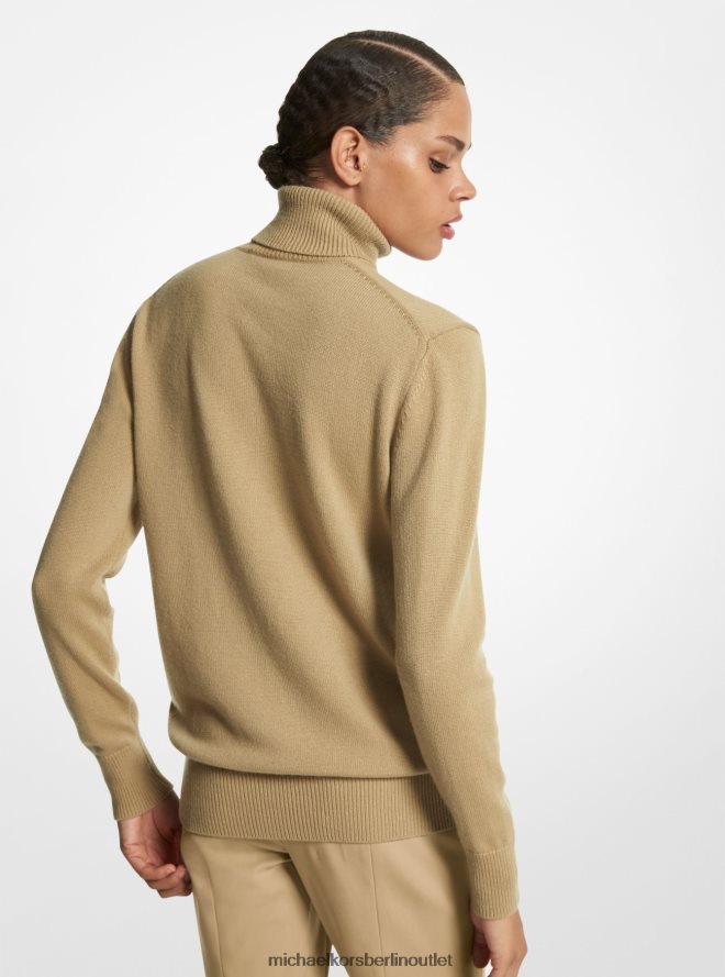 Kleidung de Michael Kors Frauen Kollektion Joan Kaschmir-Rollkragenpullover Düne 404V223563