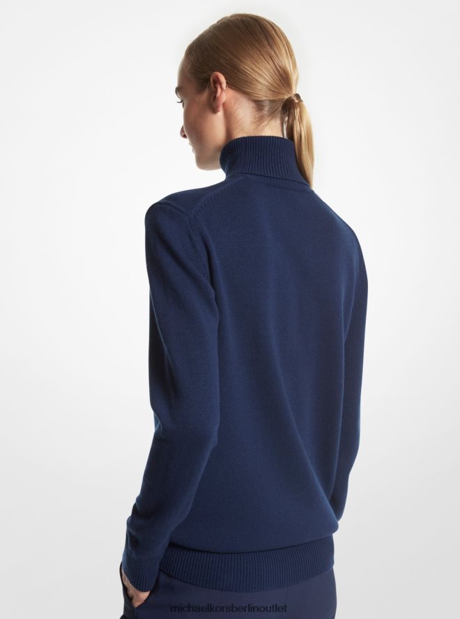 Kleidung de Michael Kors Frauen Kollektion Joan Kaschmir-Rollkragenpullover Marine 404V223562